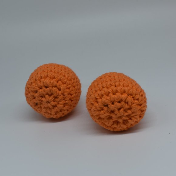 Handcrafted Crochet Catnip Pumpkin Cat toys Bundle of Two - Picture 3 of 5